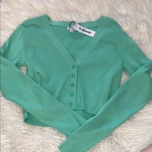 garage button cardigan